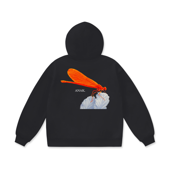 Orange Dragonfly Hoodie