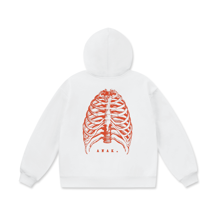 Red Rib Cage Hoodie